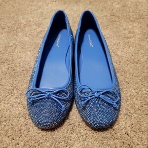 Blue Sparkle Flats- NWOT